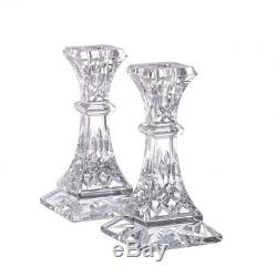 Pair of Waterford Crystal Lismore 6 Candle Holders Candlesticks New in Box