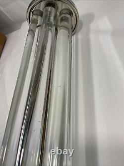 Pamedale Upright Missile Glass Candle Holder Large Heavy 13 lbs 22 Tall