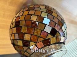 PartyLite GLOBAL FUSION Hurricane Mosaics Glass Candle Holders 12 6.5 & 3