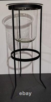 PartyLite Original Seville 3-Wick Candle Holder Stand And Glass Hurricane
