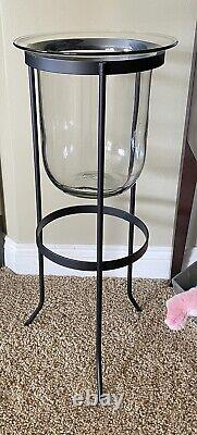 PartyLite Original Seville 3-Wick Candle Holder Stand And Glass Hurricane