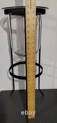 PartyLite Original Seville 3-Wick Candle Holder Stand And Glass Hurricane