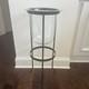 Partylite Seville 3-wick Candle Stand With Glass Hurricane Hand Blown