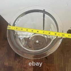 PartyLite Seville 3-Wick Candle Stand with Glass Hurricane Hand Blown