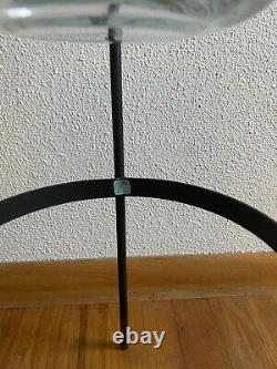PartyLite Seville 3 Wick Glass Candle Holder Wrought Iron Stand Retired Rare HTF