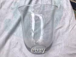 Partylite Clear Seville Glass 3 Wick Candle Holder, 9.5 Wide X 11 Tall