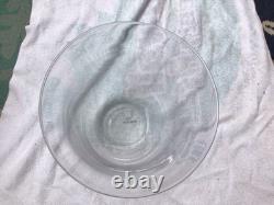 Partylite Clear Seville Glass 3 Wick Candle Holder, 9.5 Wide X 11 Tall
