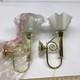 Partylite Cobalt Candlestick Wall Sconces Set 2 Gold Glass Traditional Pair 7309
