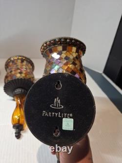Partylite Global Fusion Mosaic Wall Sconces, Candle Holders Lot Retired