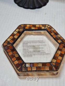 Partylite Global Fusion Mosaic Wall Sconces, Candle Holders Lot Retired