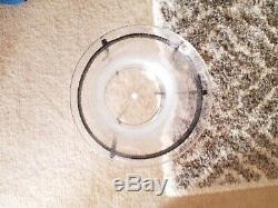 Partylite Seville Verona 3-Wick Candle Holder Glass Hurricane Insert Bubbles