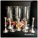 Pewter Candle Holders Hurricane Holders Set Mixed Sizes Makers 7 Pieces