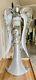 Pier 1 Silver Metal Shimmer & Glass Mosaic 19 Angel-candle Statue