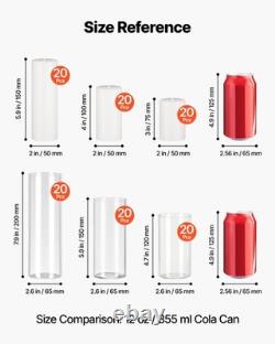 Pillar Candles and Glass Vases Set 120 Pcs, Clear Cylinder Hurricane Candl