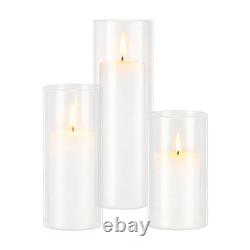 Pillar Candles and Glass Vases Set 120 Pcs, Clear Cylinder Hurricane Candl