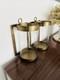 Plow And Hearth Wall Mounted Hurricane Sconces Candle Brass Glass Set 2
