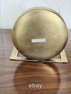 Plow and Hearth Wall Mounted Hurricane Sconces Candle Brass Glass Set 2