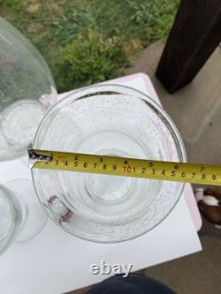 Pottery Barn Bubble Hurricane Clear Glass Candle Holders XL SET OF 3 RETIRED