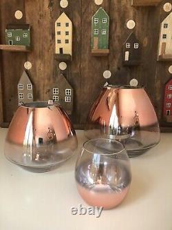 Pottery Barn Candle Holder Monique Lhuillier Rose Gold Christmas Decor Ombre Set