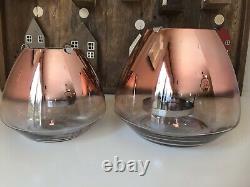 Pottery Barn Candle Holder Monique Lhuillier Rose Gold Christmas Decor Ombre Set