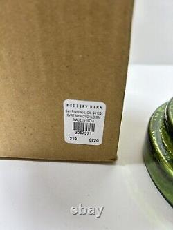 Pottery Barn Everett Green Mercury Glass Pillar Candle Holders S/2 New in Box