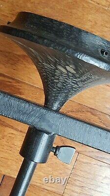 Pottery Barn Lg Iron 4 Glass Hurricane Candle Holder Wall Mount Rare NLA