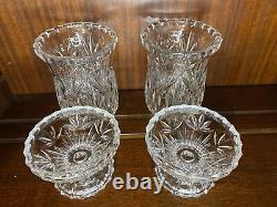 Princess House Crystal Hurricane Candle Holders Lot 15 Pieces