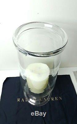RALPH LAUREN HOME COLLECTION Genevieve Hurricane CANDLE HOLDER WITH CANDLE SZL