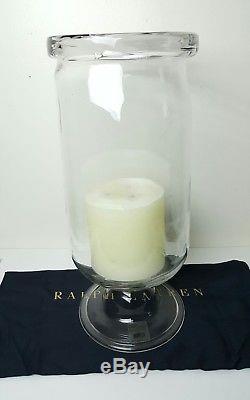 RALPH LAUREN HOME COLLECTION Genevieve Hurricane CANDLE HOLDER WITH CANDLE SZL