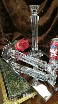 RARE HEAVY Nr 12T UNIQUE Crystal Glass Candle Holders Candlesticks SLOVENIA WOW