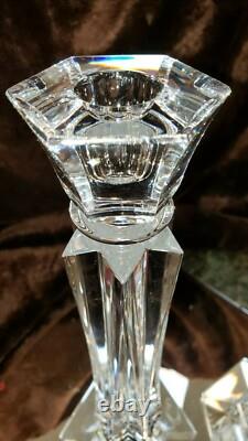 RARE HEAVY Nr 12T UNIQUE Crystal Glass Candle Holders Candlesticks SLOVENIA WOW