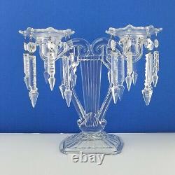 RARE Pair Cambridge Lyre Harp 1936-39 2 Light Candelabra Candlestick Holders