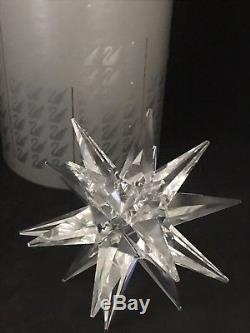 RARE Retired Swarovski Crystal Medium Star Candle Holder 119430 Christmas Boxed