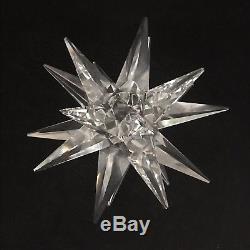 RARE Retired Swarovski Crystal Medium Star Candle Holder 119430 Christmas Boxed