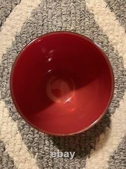 RUDOLPH Glassybaby Hand Blown Glass Candle Holder Circle Card Sticker Red MINT