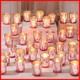 Raiten 50 Pcs Votive Candle Holder Bulk Glass Votive Candle Holder Tealight
