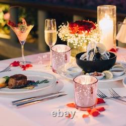 Raiten 50 Pcs Votive Candle Holder Bulk Glass Votive Candle Holder Tealight