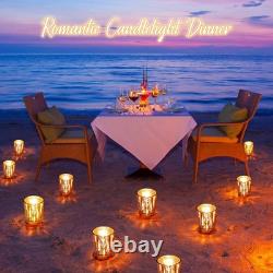 Raiten 50 Pcs Votive Candle Holder Bulk Glass Votive Candle Holder Tealight