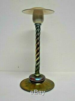 Rare 12 Steuben Model No. 6185 Art Glass Twist Candlestick Candle Holder