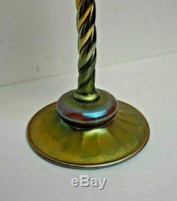 Rare 12 Steuben Model No. 6185 Art Glass Twist Candlestick Candle Holder