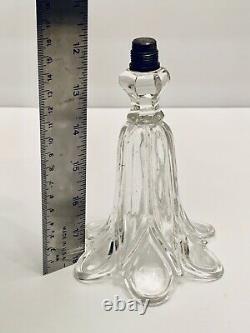 Rare Antique Baccarat Scalloped Glass Epergne Part Candelabra Candlestick Finial