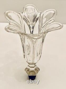 Rare Antique Baccarat Scalloped Glass Epergne Part Candelabra Candlestick Finial