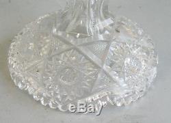 Rare Antique Victorian Anerican Brilliant Cut Glass Candelabra c. 1890 Silver