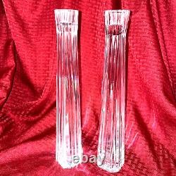 Rare Arnolfo DI Cambio Ribbed Crystal Candlesticks Set Of Two 2 Sets Avail