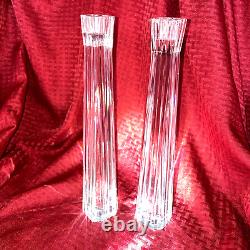 Rare Arnolfo DI Cambio Ribbed Crystal Candlesticks Set Of Two 2 Sets Avail