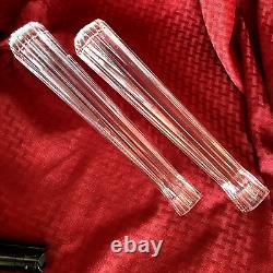 Rare Arnolfo DI Cambio Ribbed Crystal Candlesticks Set Of Two 2 Sets Avail