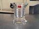 Rare Baccarat Clear Crystal Ribbed Votive Candle Holder Vase In Box