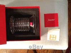 Rare Baccarat Clear Crystal Ribbed Votive Candle Holder Vase in Box