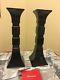 Rare Baccarat Onyx Black Candle Stick Candle Holder