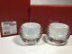 Rare Baccarat White Eye Votive Candle Holder Crystal Brand New In Box Set Of 2